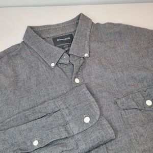 Bonobos,‎ Long Sleeve, Slim Fit, Gray Flannel Shirt, XXL